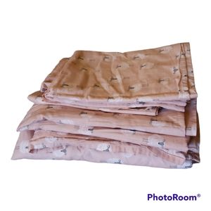 (78)Whim By Martha Stewart Sheep 250 Thread Count Twin XL Sheet Set: EUC